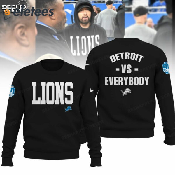 Eminem Lions Hoodie Detroit Vs Everybody