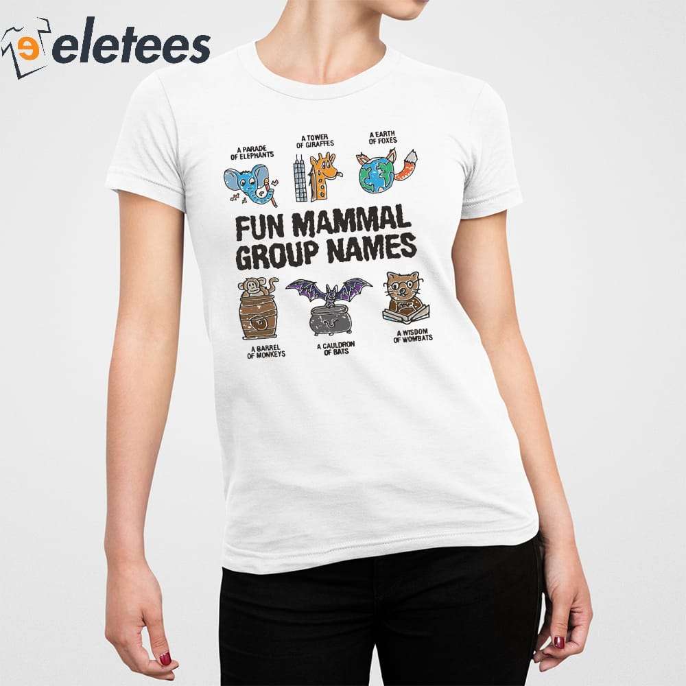 Fun Mammal Group Names Shirt