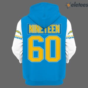 Jim Harbaugh Nineteen LA Chargers Hoodie 3