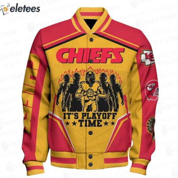 KC CHIEFS It’s Playoff Time 3X Super Bowl Champions Varsity Jacket