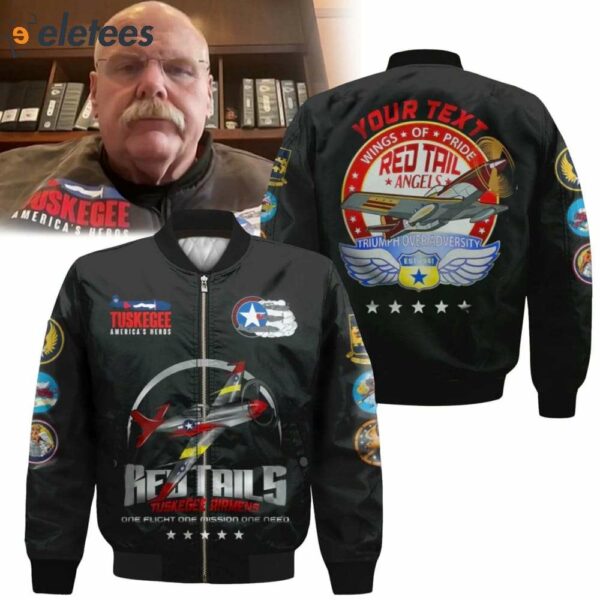 KC Chiefs Andy Reid Tuskegee Airmen Bomber Jacket