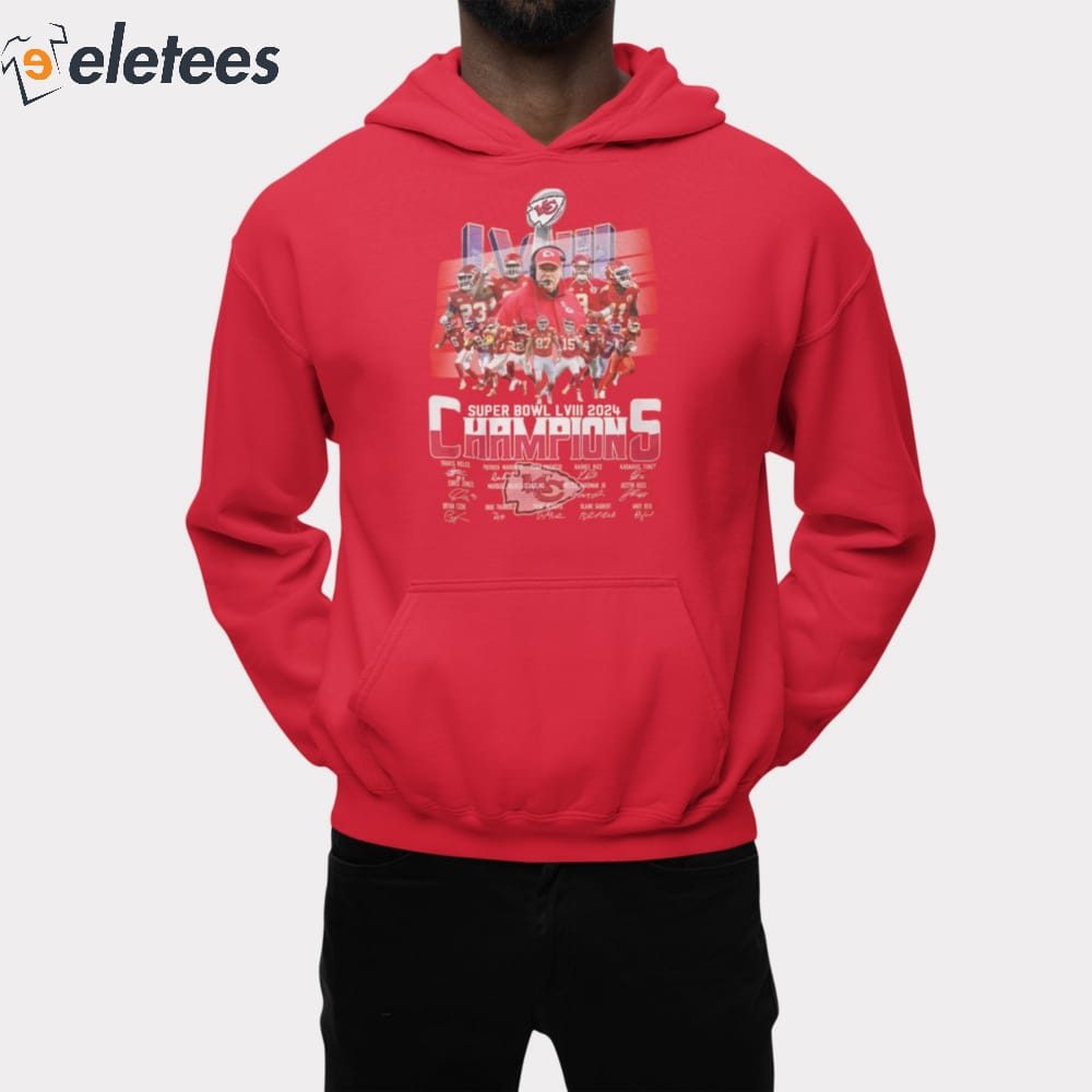 Nfl Pro Line Red Kansas City Chiefs Super Bowl LVII 2023 Champions Ring  Hoodie Shirt - T-shirts Low Price