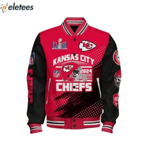 KC Chiefs Super Bowl LVIII Run The Damn Ball Hunt Is On Varsity Jacket1