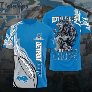 Lions 2023 NFC Championship Defend The Den 3D Shirt