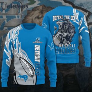 Lions 2023 NFC Championship Defend The Den 3D Shirt2