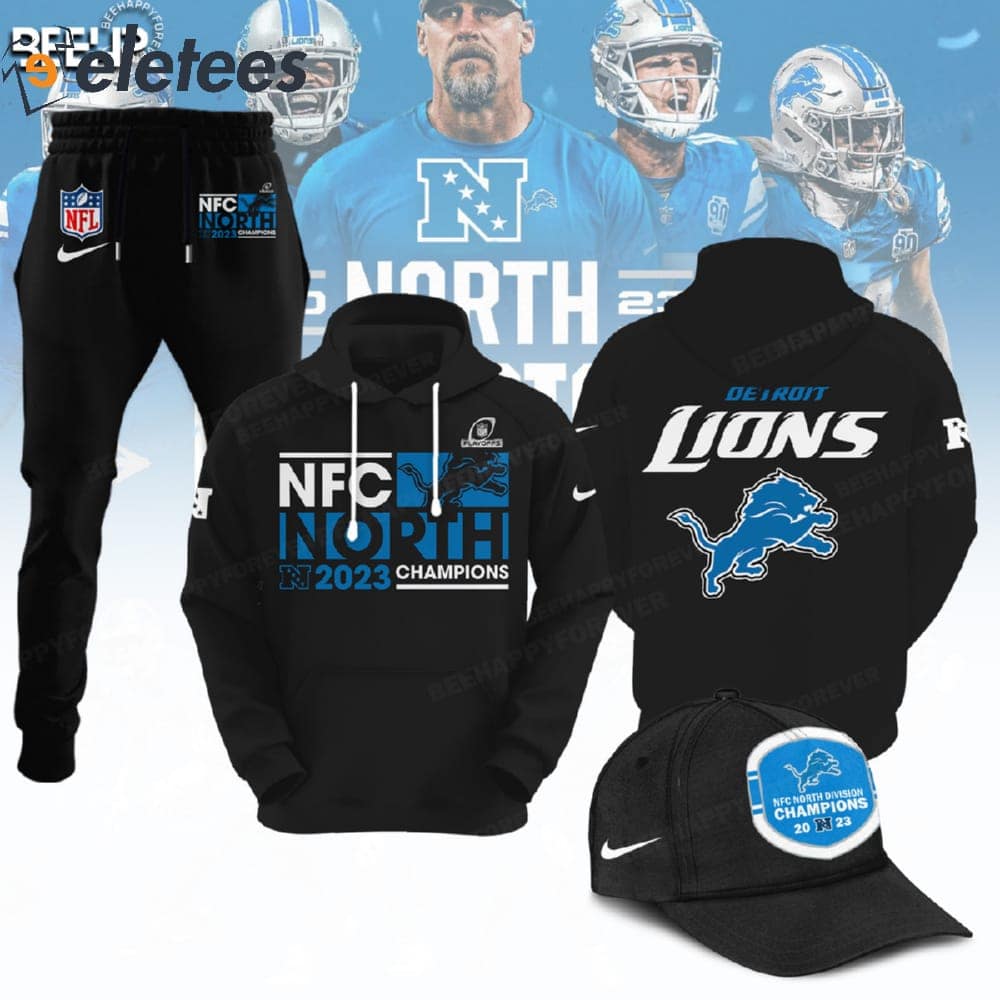 Lions 2023 NFC North Division Champs Hoodie Jogger Combo