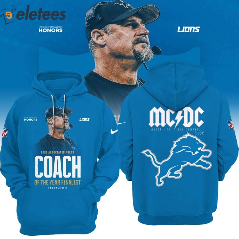 Lions Coach Dan Campbell 2023 NFC Coach Of The Year Hoodie