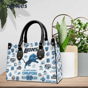 Lions NFC North Divison Champions 2023 Leather HandBag