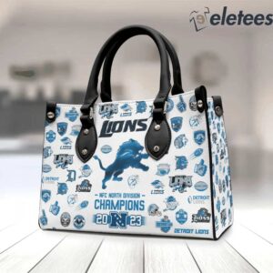 Lions NFC North Divison Champions 2023 Leather HandBag1