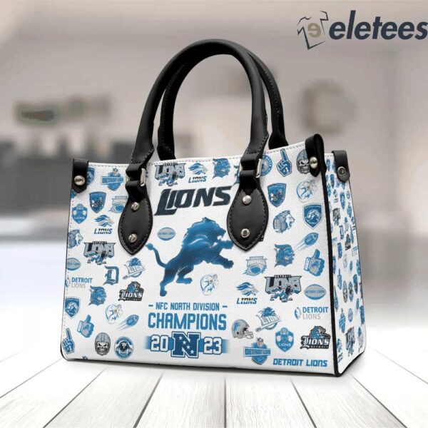 Lions NFC North Divison Champions 2023 Leather HandBag