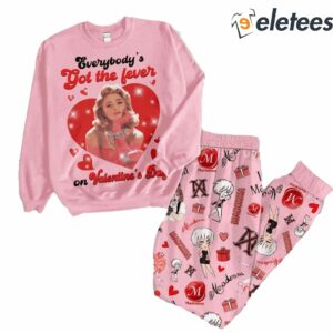 Madonna Everybodys Got The Lever On Valentines Day Pajamas Set1