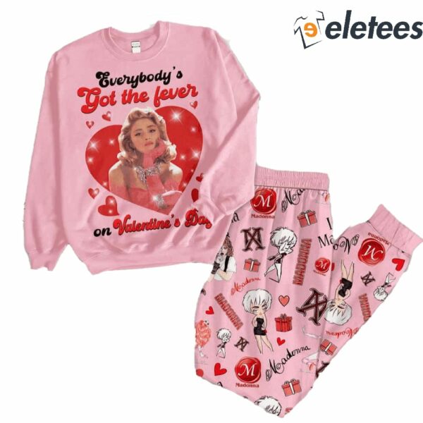 Madonna Everybody’s Got The Lever On Valentine’s Day Pajamas Set