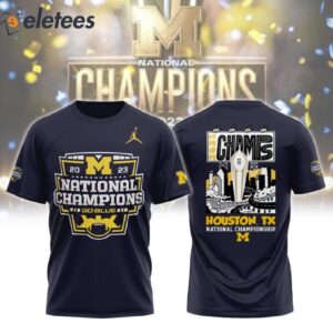 Michigan 2023 National Champions Go Blue 3D Shirt Sweatshirt Houston TX National Championship