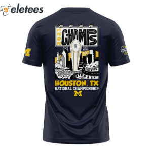 Michigan 2023 National Champions Go Blue 3D Shirt Sweatshirt Houston TX National Championship2