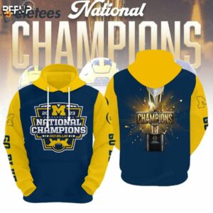 Michigan 2023 National Champs Go Blue 3D Hoodie Combo National Championships 1