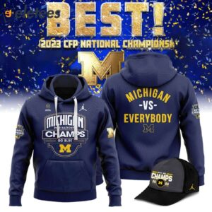 Michigan 2023 National Champs Go Blue 3D Hoodie Michigan VS Everybody