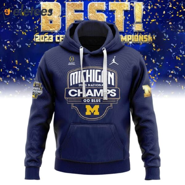 Michigan 2023 National Champs Go Blue 3D Hoodie Michigan VS Everybody