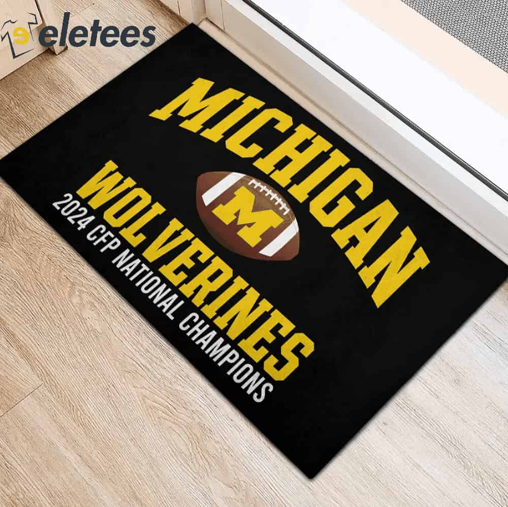 Michigan 2024 CFP National Champions Doormat   Michigan 2024 CFP National Champions Doormat2 