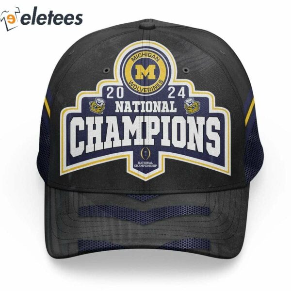 Michigan 2024 National Champions Go Blue 3D Hat