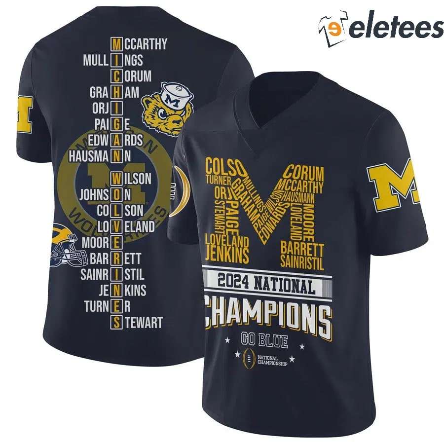 Michigan 2024 National Champions Go Blue Jersey