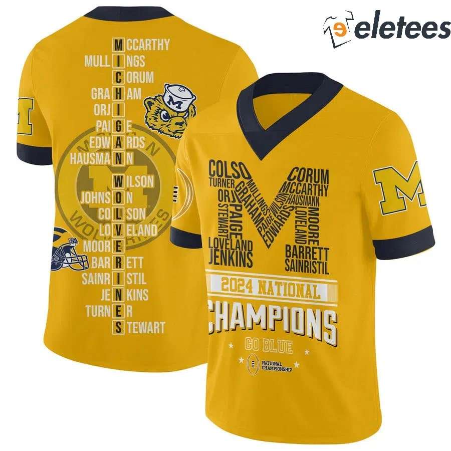 Michigan 2024 National Champions Go Blue Jersey