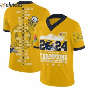 Michigan 2024 Rose Bowl Champions Football Jersey 2