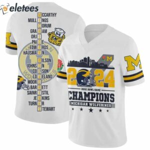 Michigan 2024 Rose Bowl Champions Football Jersey 3