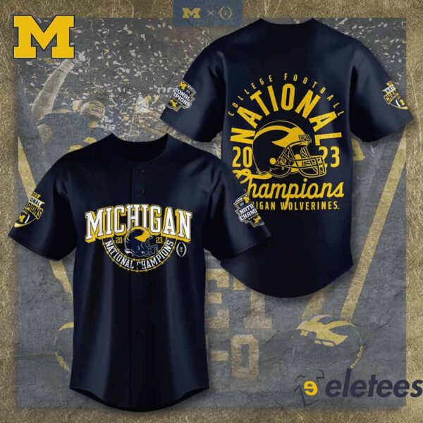 Michigan College Football National 2023 Champions All Over Print Baseball Jersey