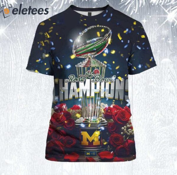 Michigan Defeated Alabama Crimson The 2024 Rose Bowl Champions Shirt