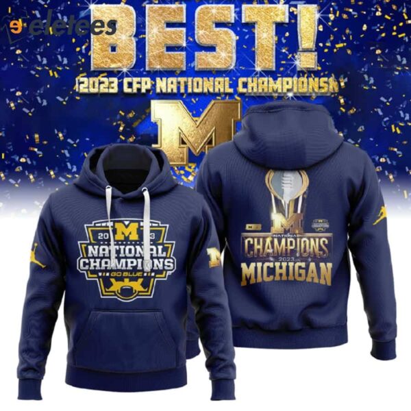 Michigan Football Go Blue 2023 National Champions 3D Hoodie Sweatshirt