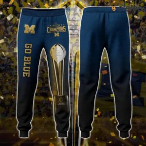 Michigan Go Blue 2024 National Championships 3D Hoodie Jogger Combo 2