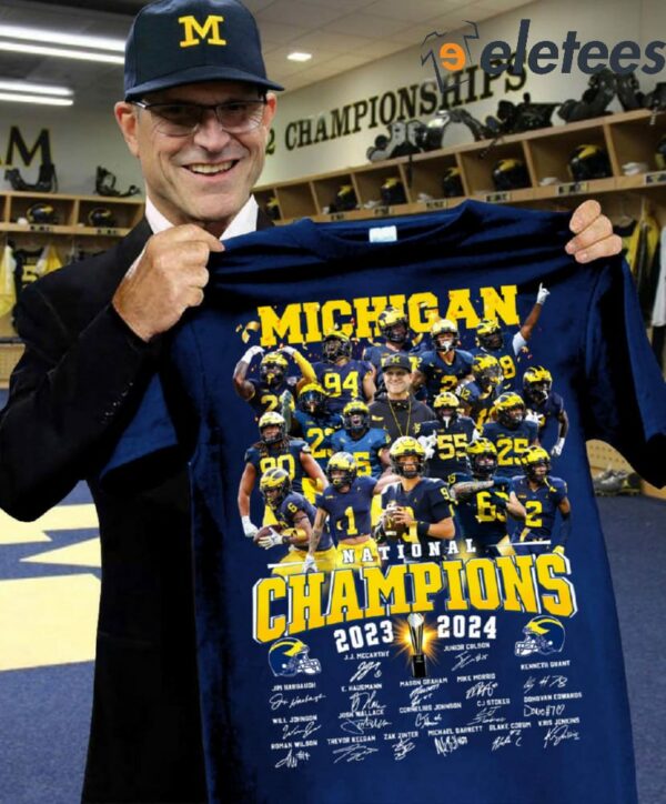 Michigan National Champions 2023 2024 Signatures Shirt