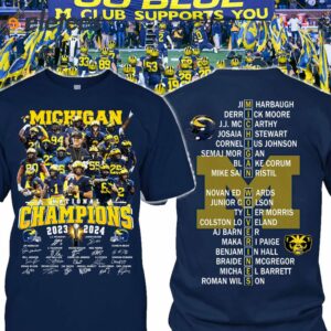 Michigan National Champions 2023 2024 Signatures Shirt