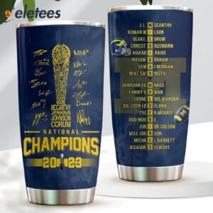 Michigan National Champions 2023 Signatures Tumbler 1