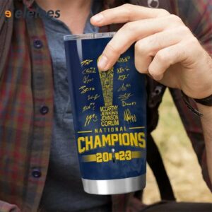 Michigan National Champions 2023 Signatures Tumbler 2