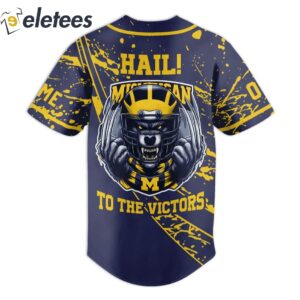 Michigan National Champions 2024 Hail To The Victors Custom Name Baseball Jersey2