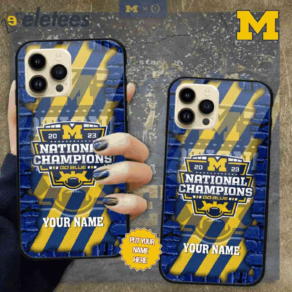 Michigan National Champions Go Blue 2023 Custom Name Phone Case