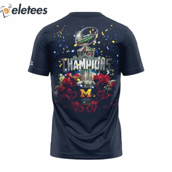 Michigan Rose Bowl Champions 3D Shirt 2024