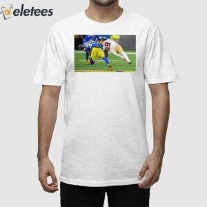 Nick Scott Hitting Across Deebo Samuel Shirt