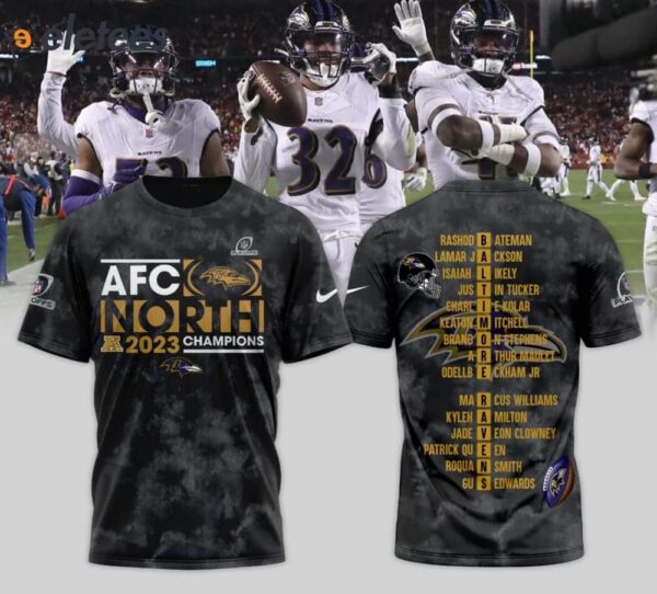 Ravens Afc North Champions 2023 3D Shirt