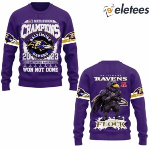 Ravens Flock 2023 AFC North Division Champions Won Not Done Shirt2