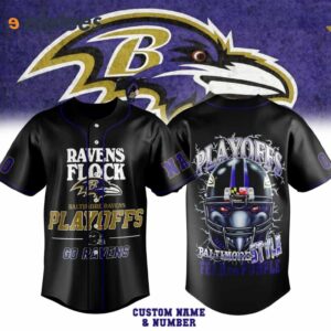 Ravens Flock Playoffs Baltimore Style Fear The Purple Custom Name