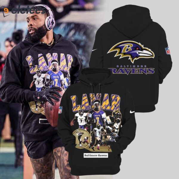 Ravens Odell Beckham Lamar Jackson Hoodie