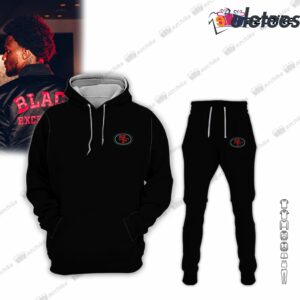 SF 49ers Black Excellence Hoodie Jogger Combo1