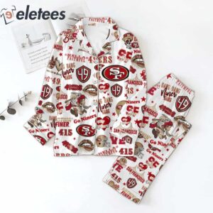 SF 49ers Hella Faithful Go Niners Bang Bnag Niner Gang Pajamas Set1