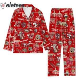 SF 49ers Hella Faithful Go Niners Bang Bnag Niner Gang Pajamas Set2