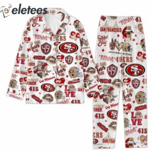 SF 49ers Hella Faithful Go Niners Bang Bnag Niner Gang Pajamas Set3