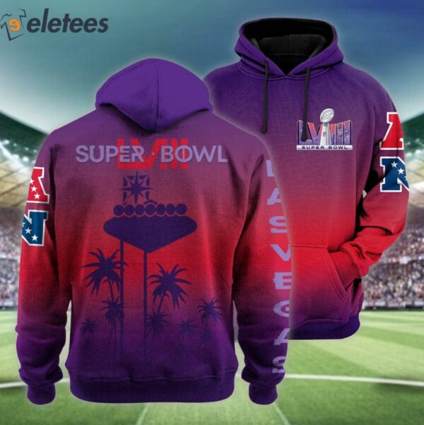 Super Bowl LVIII In Las Vegas 2024 Allegiant Stadium Hoodie