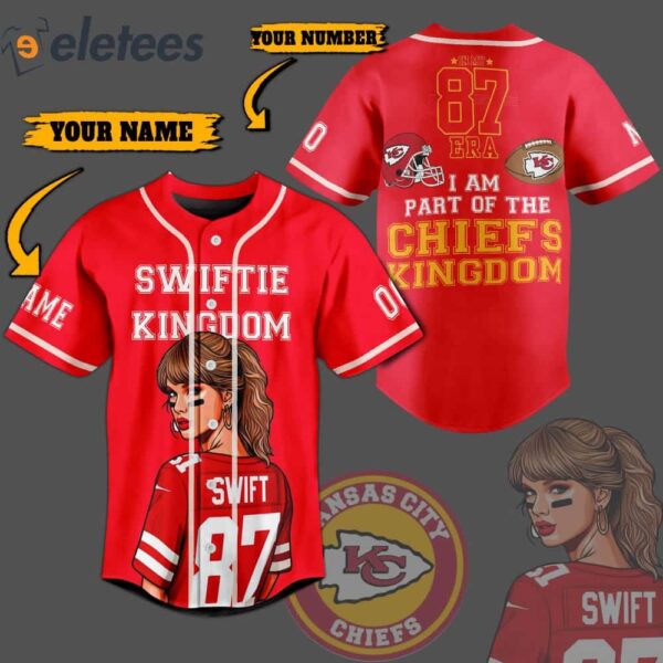 Swiftie Kingdom In My 87 Era I Am Part Of The Chiefs Kingdom Baseball Jersey