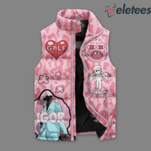 Tyler The Creator Golf You Make My Earfquake Valentine Puffer Vest1